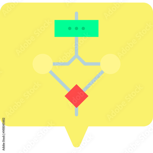 Flowchart single vector illustration icon