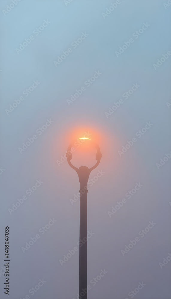 street light with a foggy sky in the background street light with a foggy sky in the background