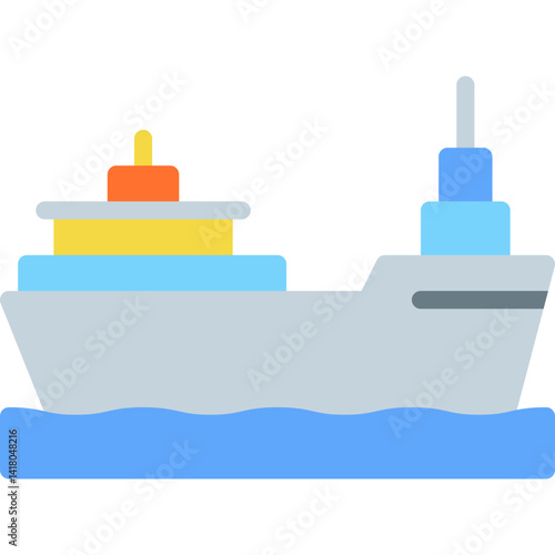 Cargo Ship I single vector illustration icon