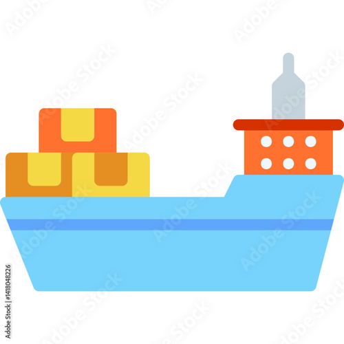 Cargo Ship II single vector illustration icon