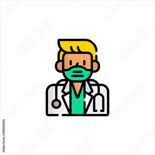 set of funny cartoon manager