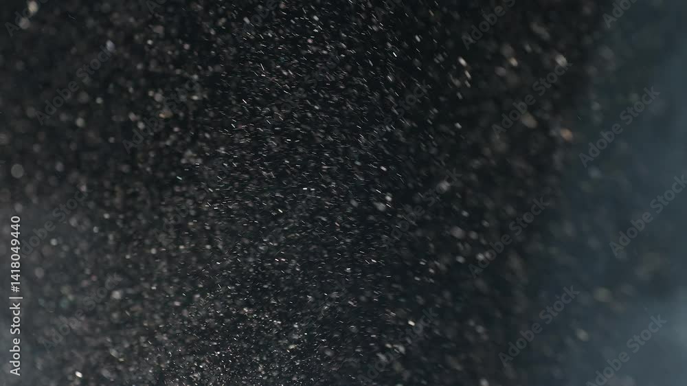 Particles on black background