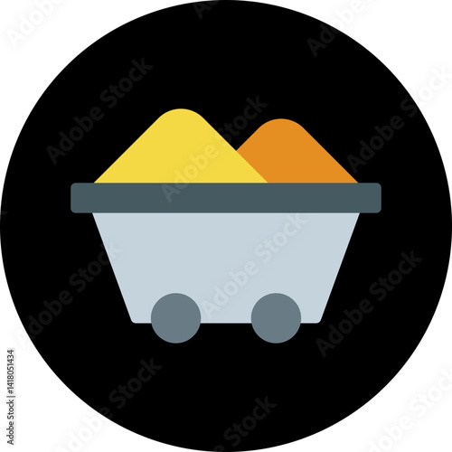 Wagon single vector illustration icon
