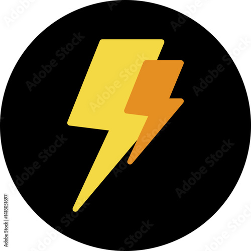 Electric Current single vector illustration icon