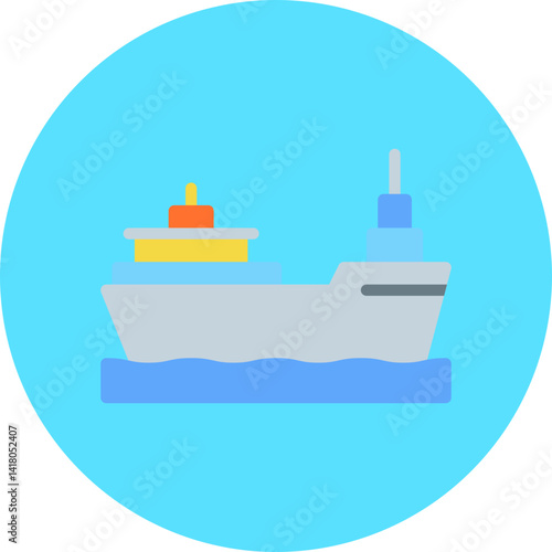 Cargo Ship I single vector illustration icon