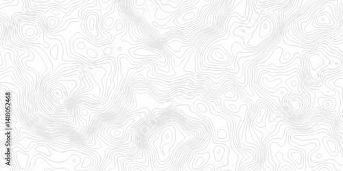 White wave paper curved reliefs abstract background. Lines Topographic contour lines map seamless pattern. Landscape geo topographic map background.