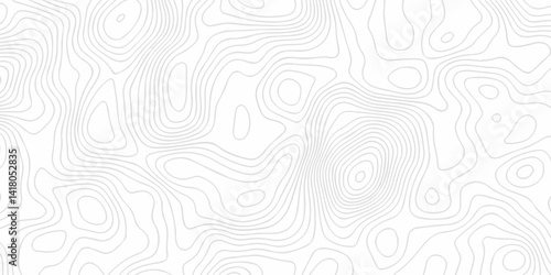 White wave paper curved reliefs abstract background. Lines Topographic contour lines map seamless pattern. Landscape geo topographic map background.