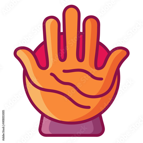 Palmistry Hand Vector Illustration for Fortune Telling and Spiritual Design

