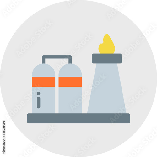 Refinery single vector illustration icon