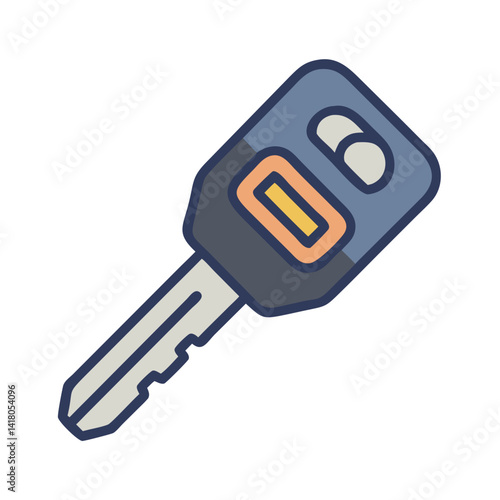 Car Key Icon Representing Vehicle Access and Secure Entry