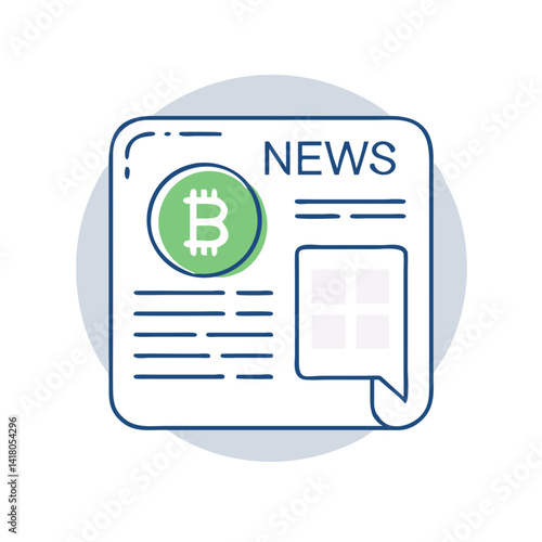 Bitcoin news and media icon