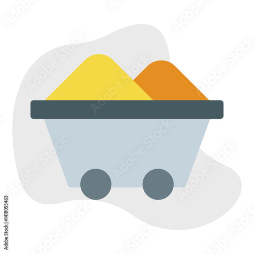 Wagon single vector illustration icon