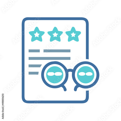 Eyeglasses Icon Representing Editorial Review and Text Analysis