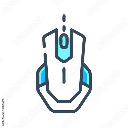 Gaming Mouse Icon Representing Precision Control and High-Performance Gaming