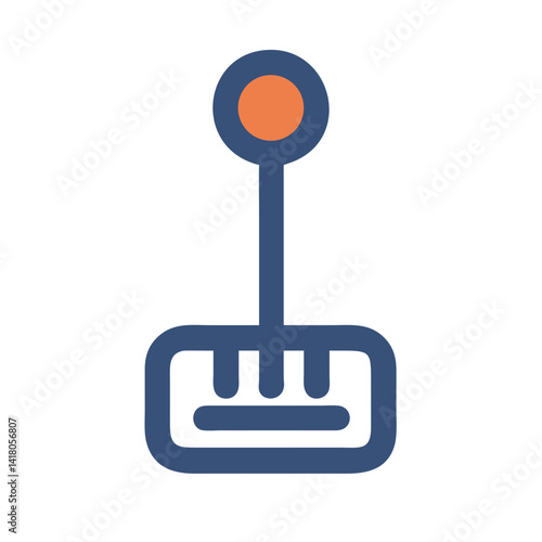 Gear Shift Lever Icon Representing Manual Transmission and Vehicle Driving Control