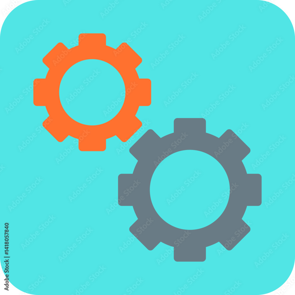 Cogwheel single vector illustration icon Cogwheel single vector illustration icon