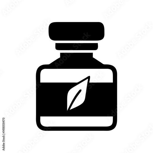 Ink Bottle Icon Representing Traditional Writing and Calligraphy Tool