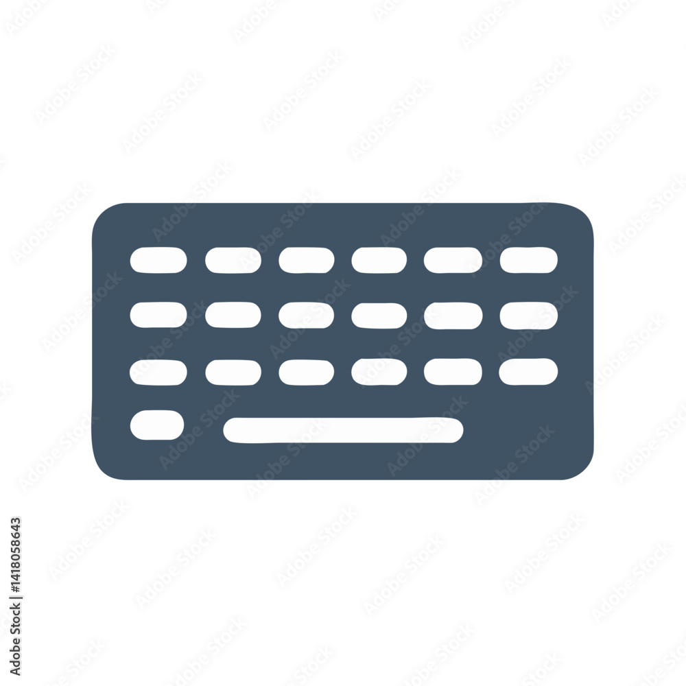 Keyboard Icon Representing Typing Activity and Text Input Functionality Keyboard Icon Representing Typing Activity and Text Input Functionality