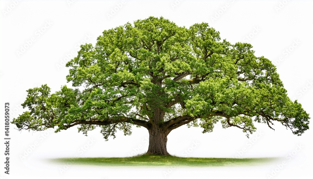Obraz premium isolated oak tree on a white background