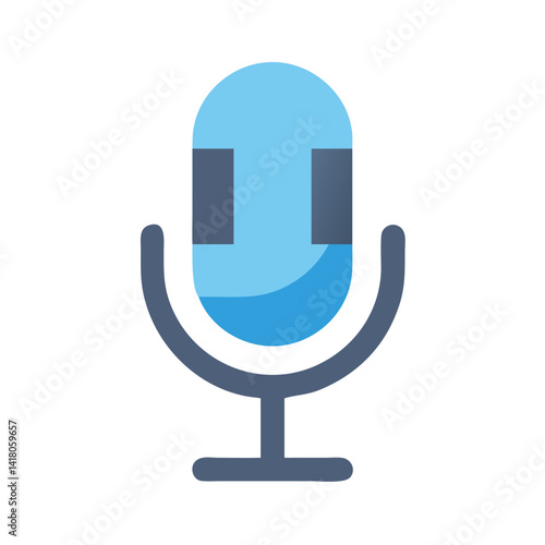 Microphone Icon Representing Audio Input Device and Voice Recording Tool