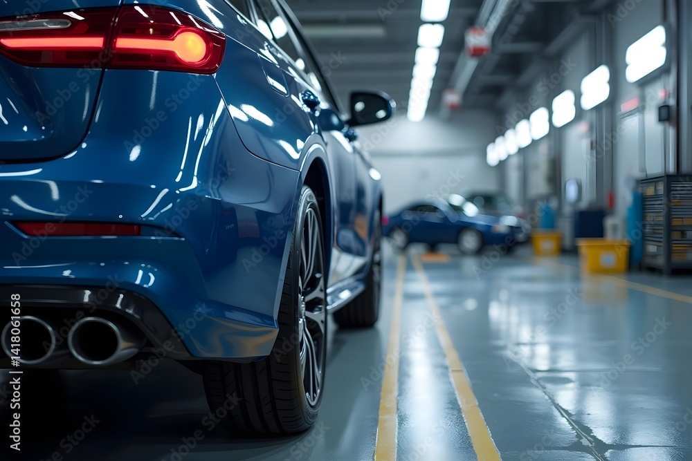 High-speed testing of new car tires in a controlled lab High-speed testing of new car tires in a controlled lab