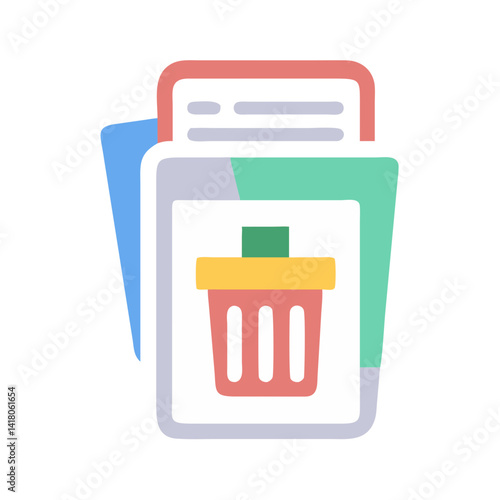 Recycle Bin Icon Representing Content Deletion and Digital File Removal