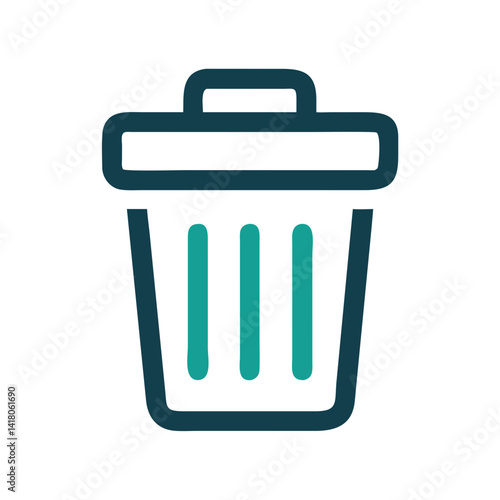 Recycle Bin Icon Representing Content Deletion and Digital File Removal