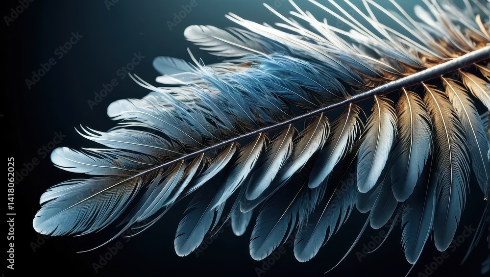Feather detail, close-up view