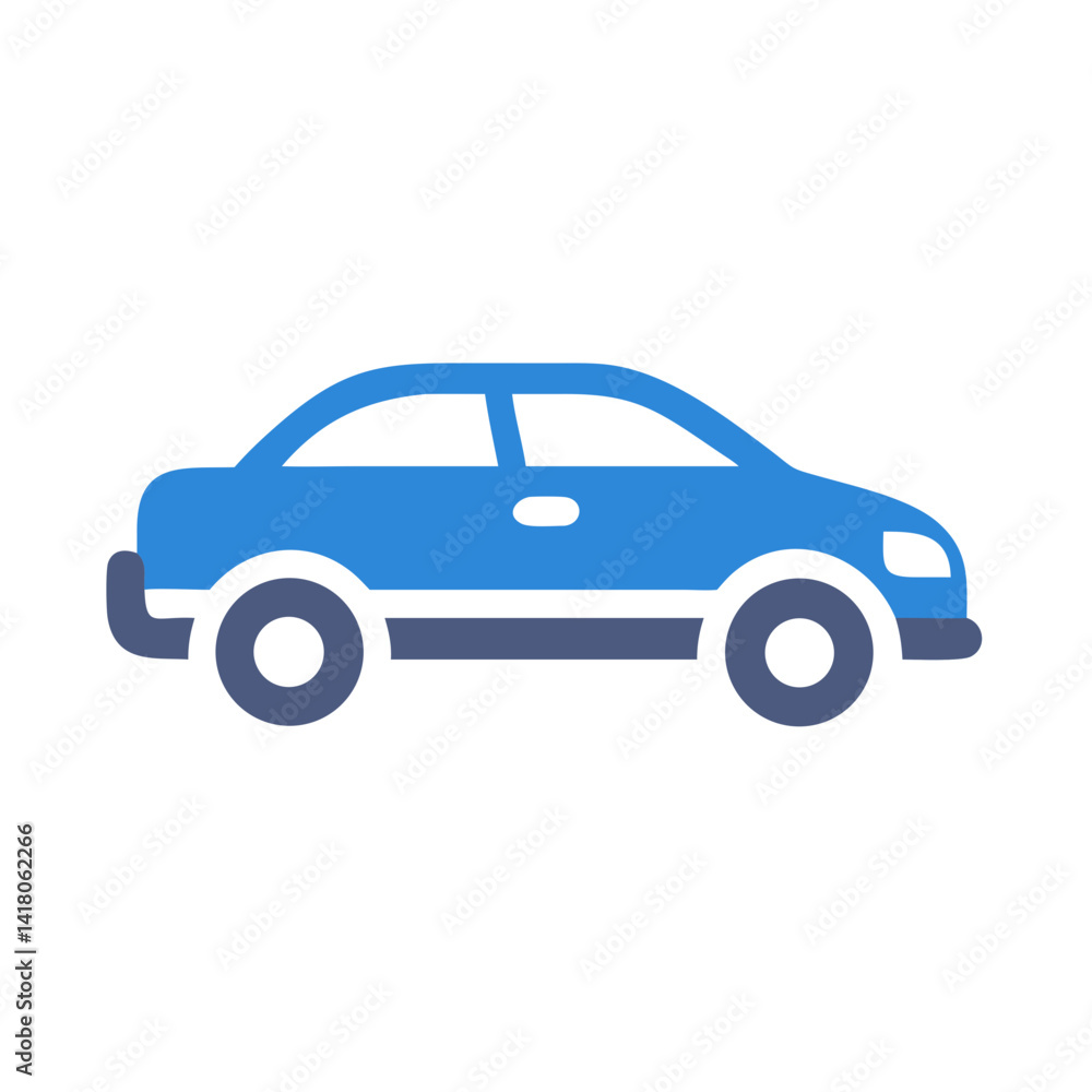 Sedan Car Icon Representing Passenger Vehicle and Comfortable Urban Transport Sedan Car Icon Representing Passenger Vehicle and Comfortable Urban Transport