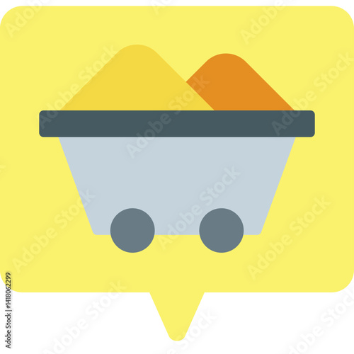 Wagon single vector illustration icon
