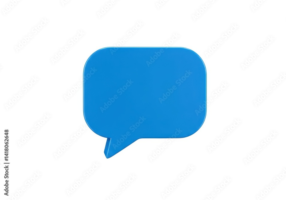 3d blue speech bubble vector graphic isolated on white background 3d blue speech bubble vector graphic isolated on white background