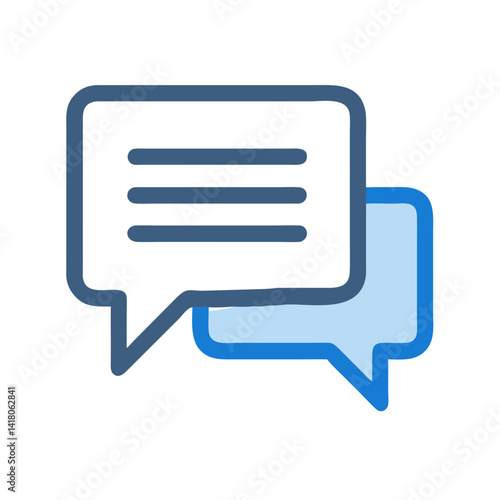 Speech Bubble Icon Representing Written Dialogue and Communication Text