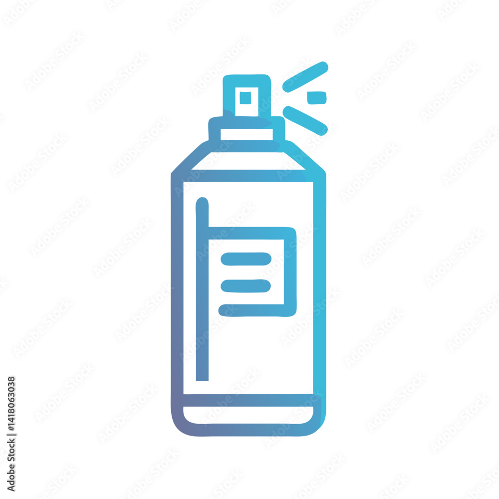 Spray Can Icon Representing Paint or Lubricant Application Tool Spray Can Icon Representing Paint or Lubricant Application Tool