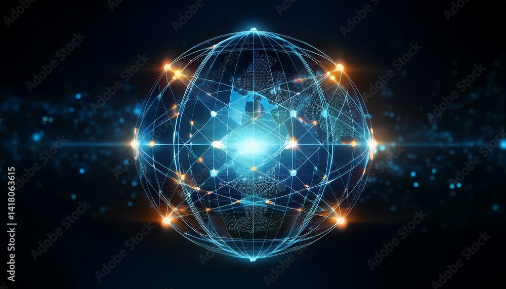 Obraz premium atoms, communication, communications, Connect for abstract background