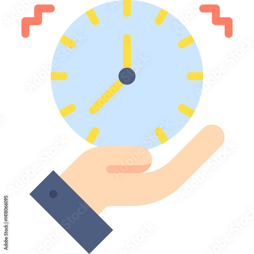 Time Management single vector illustration icon