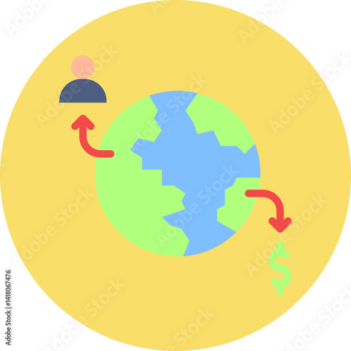 Out Source single vector illustration icon