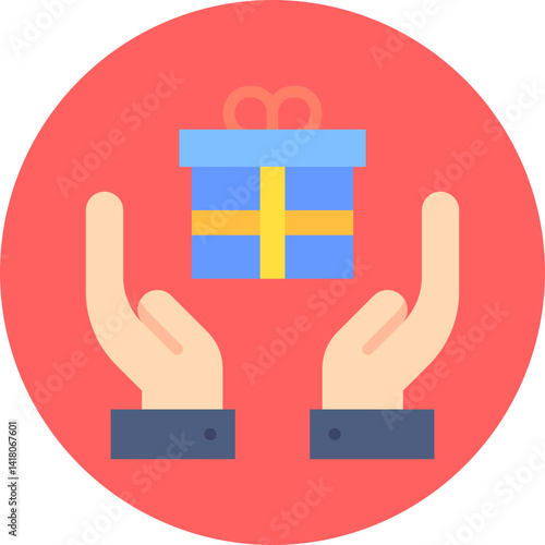 Rewarding Employees single vector illustration icon