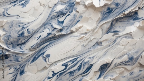 Wallpaper Mural Abstract marble texture featuring soft gradients of white and pale blue Torontodigital.ca