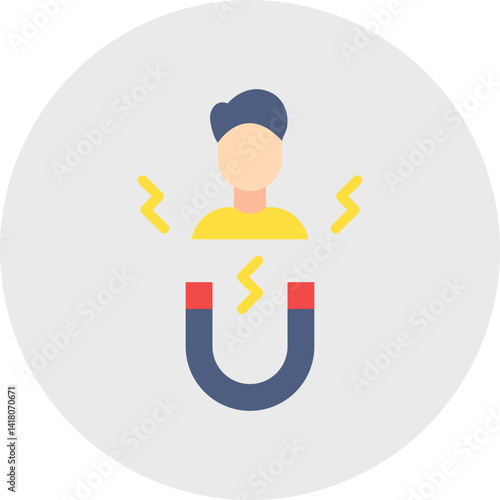 Candidate Attraction single vector illustration icon