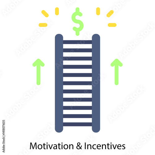 Motivation & Incentives single vector illustration icon