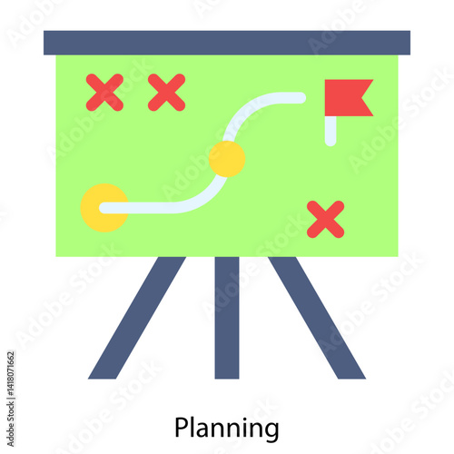 Planning single vector illustration icon