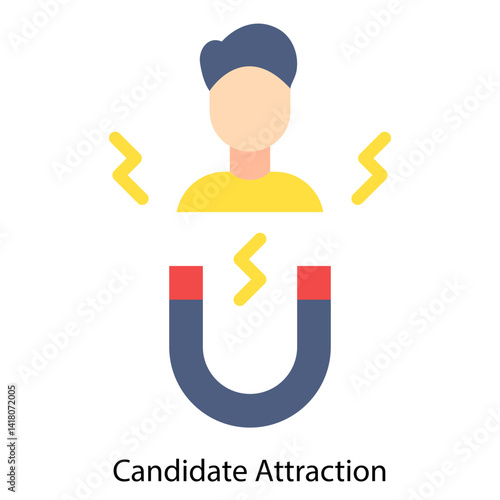 Candidate Attraction single vector illustration icon