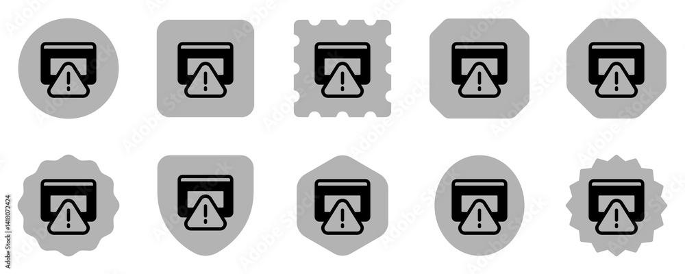 Editable website alert, warning vector icon. Part of a big icon set family. Perfect for web and app interfaces, presentations, infographics, etc Editable website alert, warning vector icon. Part of a big icon set family. Perfect for web and app interfaces, presentations, infographics, etc
