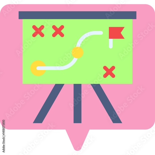 Planning single vector illustration icon