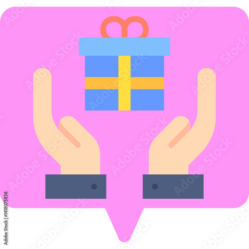 Rewarding Employees single vector illustration icon
