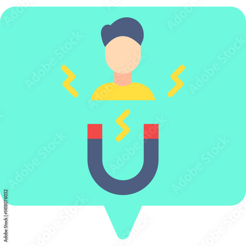 Candidate Attraction single vector illustration icon