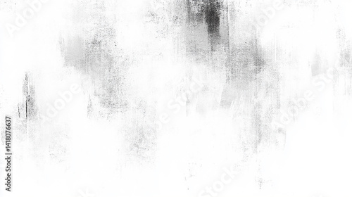 Grunge Abstract White and Black Texture. Minimalist Paint Streaks and Smudges Background