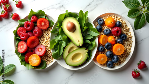 Whole Grain Power Plate with Fresh Vegetables