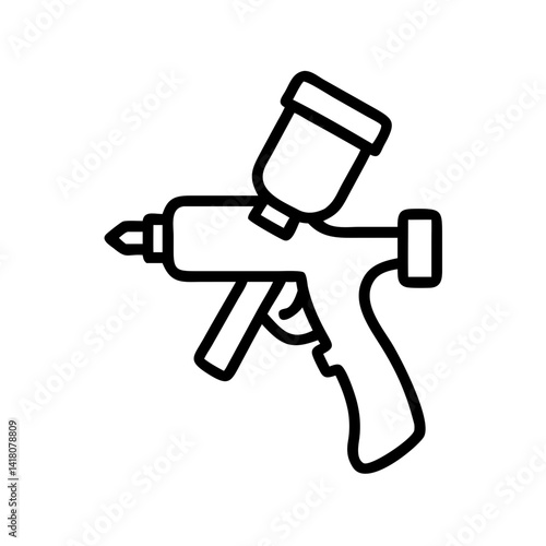 Paint Spray Gun for Auto Body Icon Design