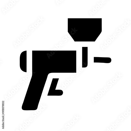 Paint Spray Gun for Auto Body Icon Design